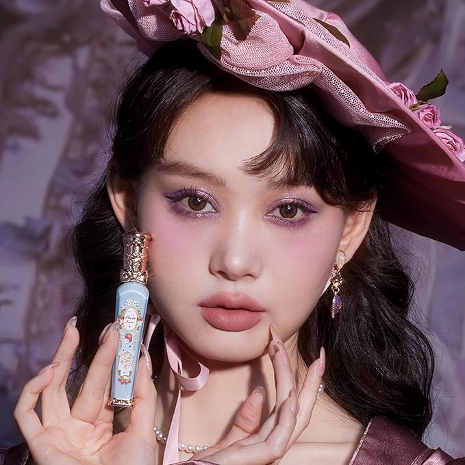 Flower Knows Strawberry Rococo Cloud Lip Cream,Long Lasting Dusty Pink Matte Lipstick,Hydrating Lip Stain,Transfer & Smudge Proof Velvet Liquid Lipstick for Girls&Women,0.12 Fl Oz(S01 Soy Milk Cheese)