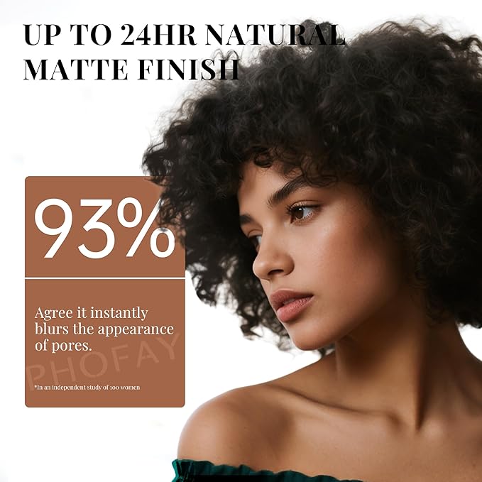 PHOFAY Matte Sunscreen Liquid Foundation SPF 30 (1.02 fl oz) - Long-Wearing Oil-Control, Concealing & Non-Greasy Buildable Coverage, Suitable for Most Skin Types, Daily & Outdoor Use (01#)