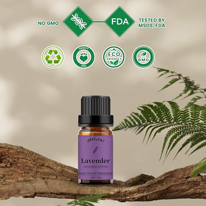 yethious Lavender Essential Oils for Diffuser & Aromatherapy Pure Lavender Oil Organic Plant Oils