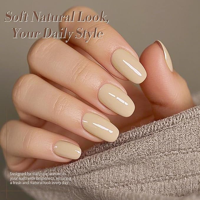 BORN PRETTY Nude Gel Nail Polish,Cream Beige White,Nude,Khaki,Brown,Chocolate Neutral Skin Tone Gel Polish Kit Soak Off Nail Art Manicure DIY Design Collection for Home and Salon