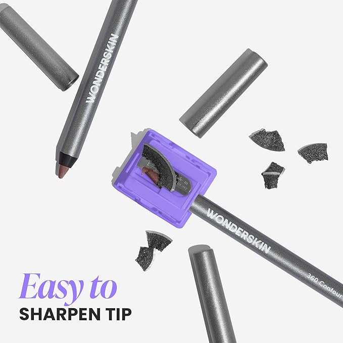 Wonderskin Lipliner Pencil - 360 Contour Lipliner, Long Lasting, Sharpenable Lip Pencil, Waterproof and Transfer-Proof Nude Lip Liner (Cocoa)