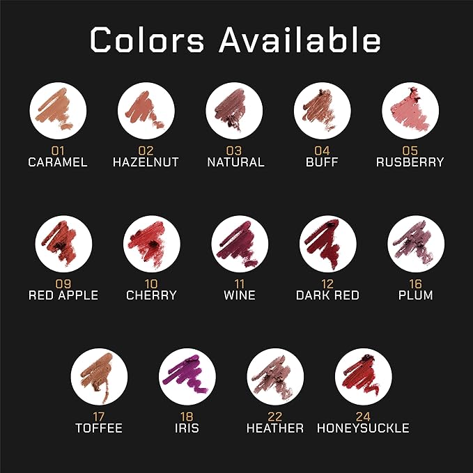 Radiant Professional Waterproof Lip Liner Pencil - Long Lasting Lip Liner for Defined Lips - Soft & Creamy Lipliner with Vitamin E - 1.20 g, (02 HAZELNUT)