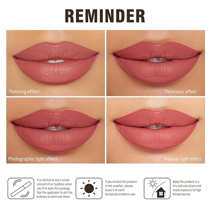 Bright Red Lipstick Long Lasting Lipsticks for Women Pigmented Smudgeproof Transferproof Vegan Cruelty Free Lip Makeup, A52 Enjoyful