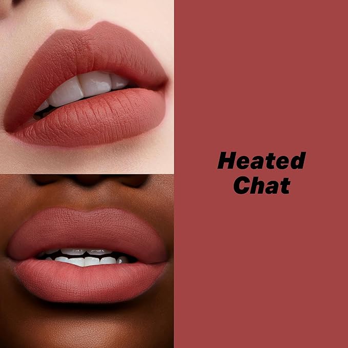 16-Hour Volumizing Matte Liquid Lipstick with Non-Drying, Waterproof Matte Liquid Lip Color: 113 Heated Chat, 0.14 Fl Oz