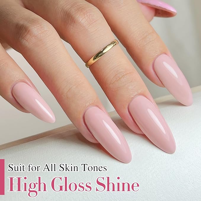 Double Rhythm 15ML Gel Nail Polish Pure Sheer Same Color Same Bottle Soak Off Gel Polish Art Manicure Salon DIY at Home for Women (Baby Pink-A1334)