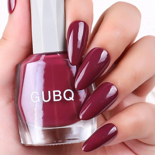 Major Dijit Quick Dry Nail Polish 12ml/0.41fl oz Wine Red Regular Nail Lacquer Fast Drying & Long Lasting Nail Polish Nail Art Effect for Nail Salon