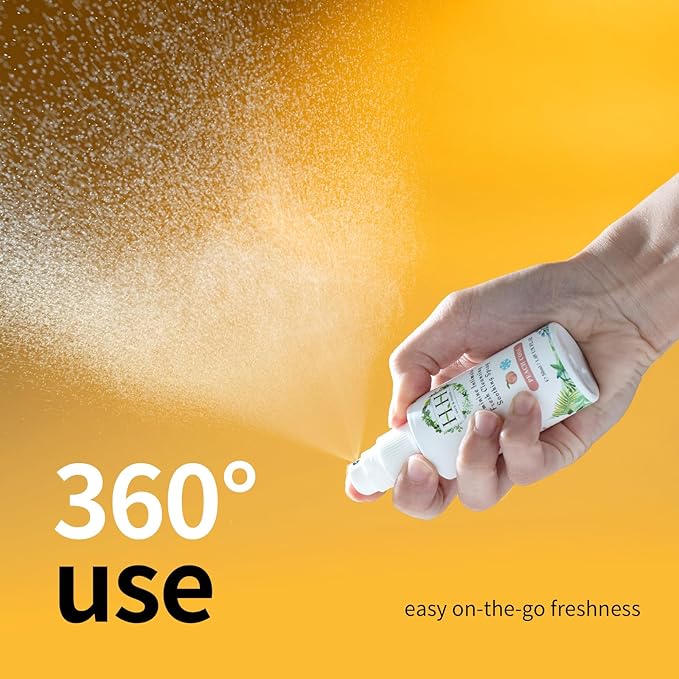 HH Herb & Health Feminine Deodorant Spray,pH 3.6 Intimate Mist for Odor Sweat Itch Dryness, Cool or Uncool, Natural Botanicals with Aloe Chamomile Oat, Alcohol Free for Sensitive Skin - Cooling Citrus
