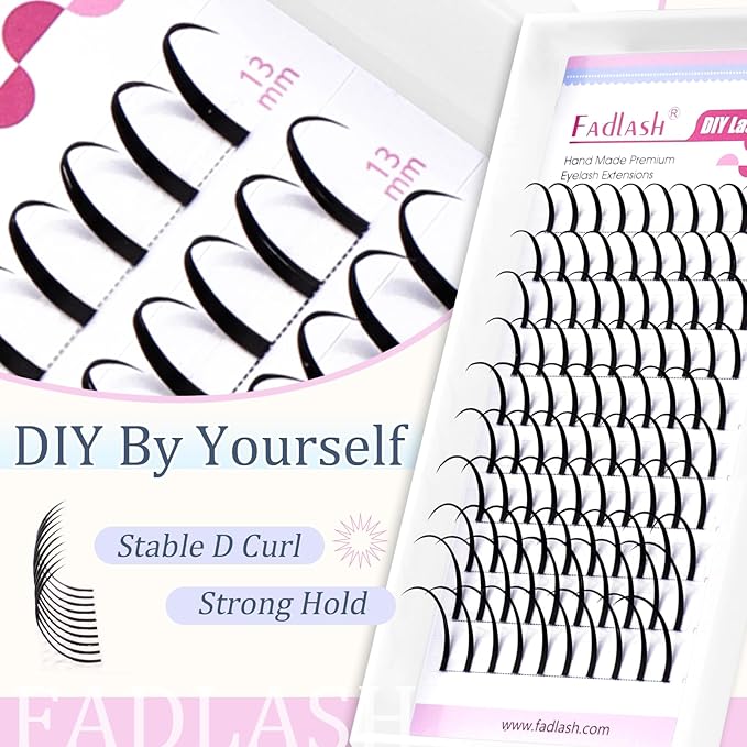 Spike Lash Clusters Lash Spikes D Curl Manga Lashes 13-21mm Soft and Lightweight Fairy Spiky Lash Clusters DIY Eyelash Clusters at Home by FADLASH (0.07D, 13-21mm)