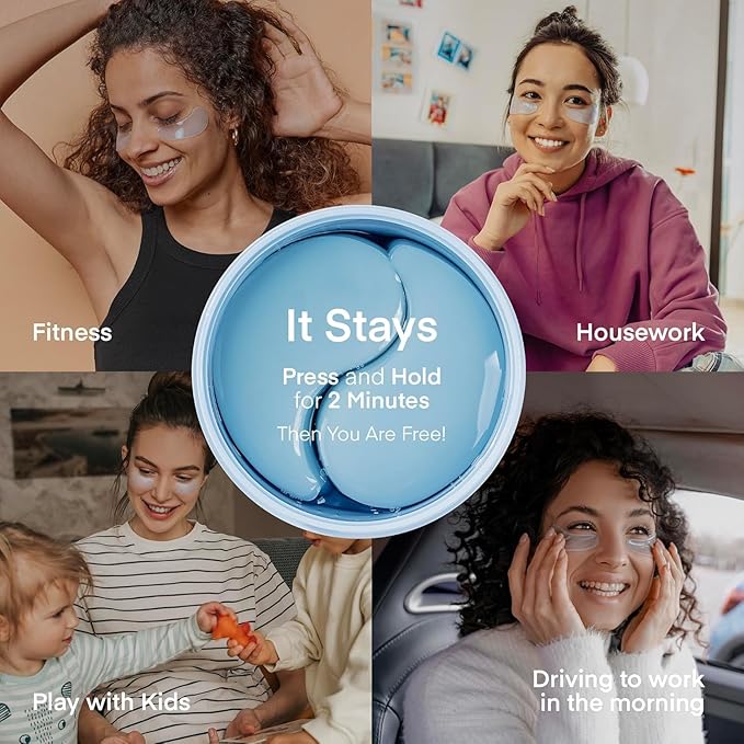 TEREZ & HONOR Under Eye Patches for Dark Circles with 8% Caffeine Eye Cream - Eye Care 2 Step Kit, Dermatologist Tested Korean Skincare Formula, 60 Pcs + 20mL