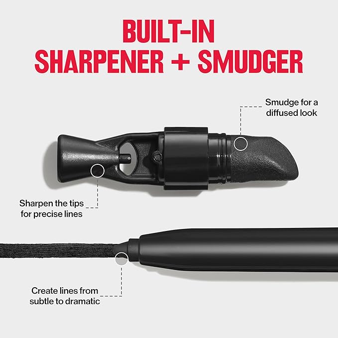 REVLON ColorStay Pencil Waterproof Eyeliner, Smudge-Proof, Eye Makeup with Built-In Sharpener, Packaging May Vary, 204 Charcoal, 0.01 oz