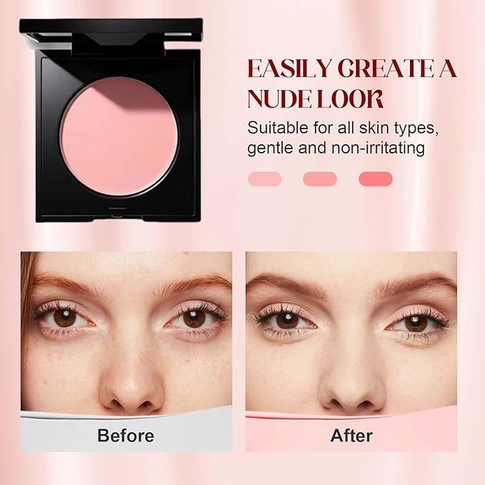 Colored CC Undereye Corrector, Eye Concealer Undereye Color Corrector for Dark Circles, Clay Neutralizing Makeup Under Eye Hydrating Concealer with Brush (Pink & 3 Brushes, Small)