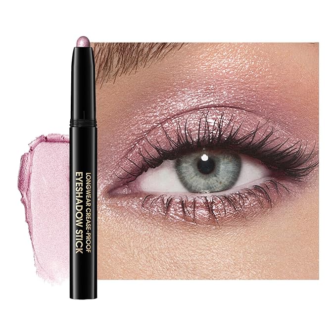 CHIFURE Eyeshadow Stick, Shimmer and Matte Cream Eye Shadow Brightener Sticks Eyeliner Pencil Crayon, Waterproof Long Lasting Eye Highlighter Stick Makeup,0.056 Oz(#8-Fancy)