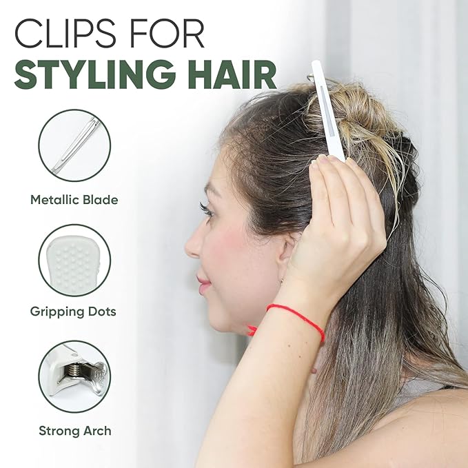 Round 25(mm) Barrel with 2 Clips – Round Hair Brush with Flexible Nylon 66 Bristles Nano Ionic Heat Resistant Tech for Professional Curling, Styling & Shining Texture