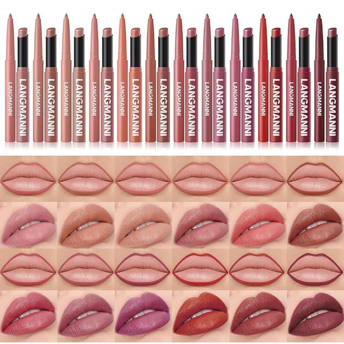 Lip Liner + Lipstick Set (12 Shades Available) -Matte Lipstick for Women, Silk Finish Hydration Lip Kit, Waterproof Smooth Creamy Texture, Bold to Nude Shades for Daily & Party Wear, Makeup Gift(10)
