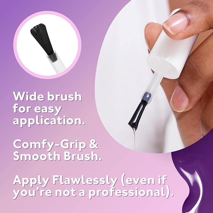 Eternal Purple Nail Polish Set for Women (HOLA BONITA) - Light Pink Nail Polish Set for Girls - Lasting & Quick Dry Fingernail Polish Kit for Home DIY Mani Pedi - Made in USA, 13.5mL (Set of 4)