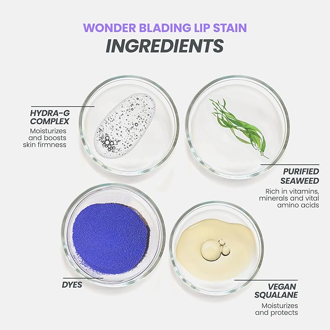 Wonderskin Wonder Blading All Day Lip Stain Peel Off Masque and Reveal Kit - Long Lasting, Waterproof Nude Lip Tint, Transfer Proof Natural Makeup Stain Kit (Bella)