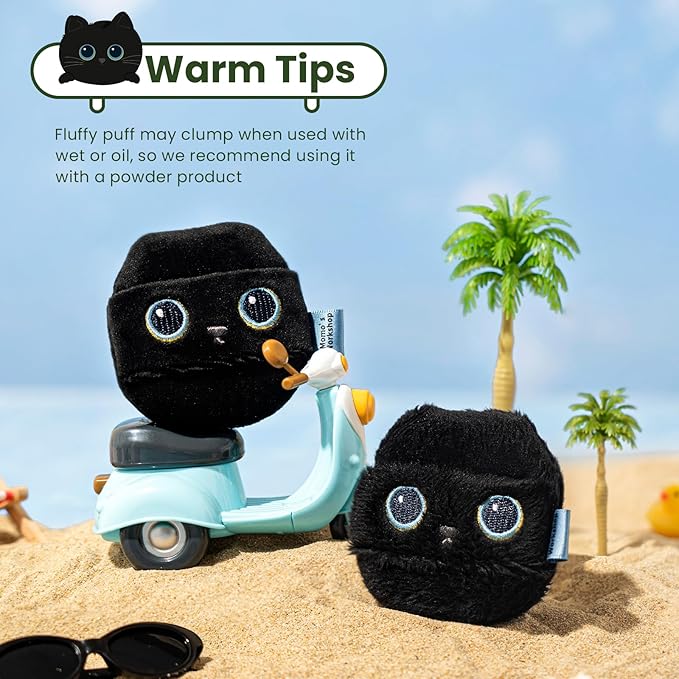 Face Fluffy Powder Puff,Soft Plush Setting Powder Puff, Large Velour Makeup Puff for Loose Or Pressed Powders,Round Cosmetic Puff, Beauty Makeup Tool,1pcs