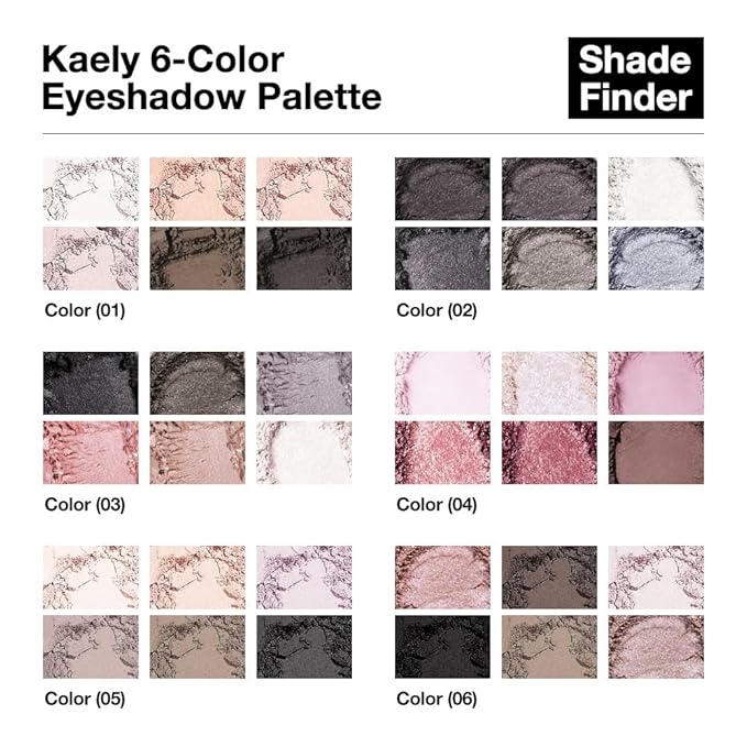 Kaely 6 Color Mini Nude Smoky Eyeshadow Palette Makeup, Highly Pigmented Eye Shadow Palette Waterproof, Natural Matte Eye Shadow Palette, paleta de sombras de ojos, Vegan & Cruelty-free, 05