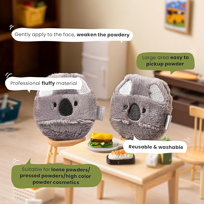 Face Fluffy Powder Puff,Soft Plush Setting Powder Puff, Large Velour Makeup Puff for Loose Or Pressed Powders,Round Cosmetic Puff, Beauty Makeup Tools,1pcs