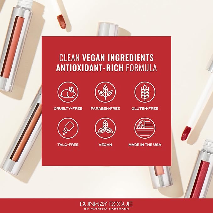 Runway Rogue Silk Glam Liquid Lipstick, Long Wear Frosted Pale-Pink Lipstick, ‘Trophy Wife’