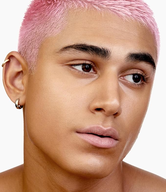 MAKE Beauty Diffusion Dew Skin Tint. Sheer to Medium Coverage Radiant Finish. Blurring, Smoothing, and Brightening for Glowing Complexion. Enhanced with Niacinamide and Adenosine. Amber 10