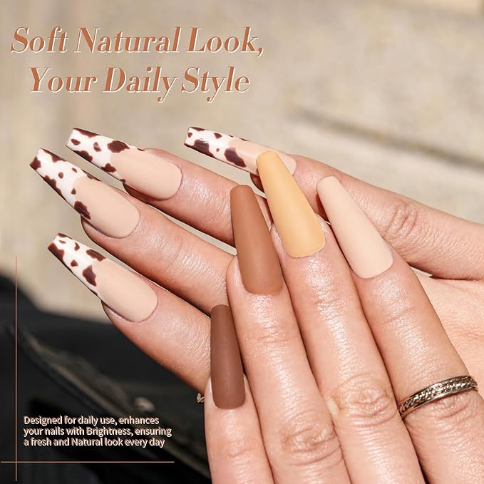 Born Pretty Nude Gel Nail Polish Brown Neutral Nude Pink Gel Polish Skin Tones Collection Soak Off LED Gel Nail Kit Manicure DIY Home