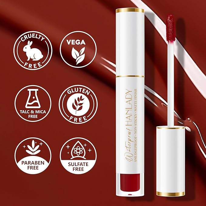 Dark Red Lipstick Long Lasting Lipsticks for Women Pigmented Smudgeproof Transferproof Vegan Cruelty Free Lip Color, A12 Forever
