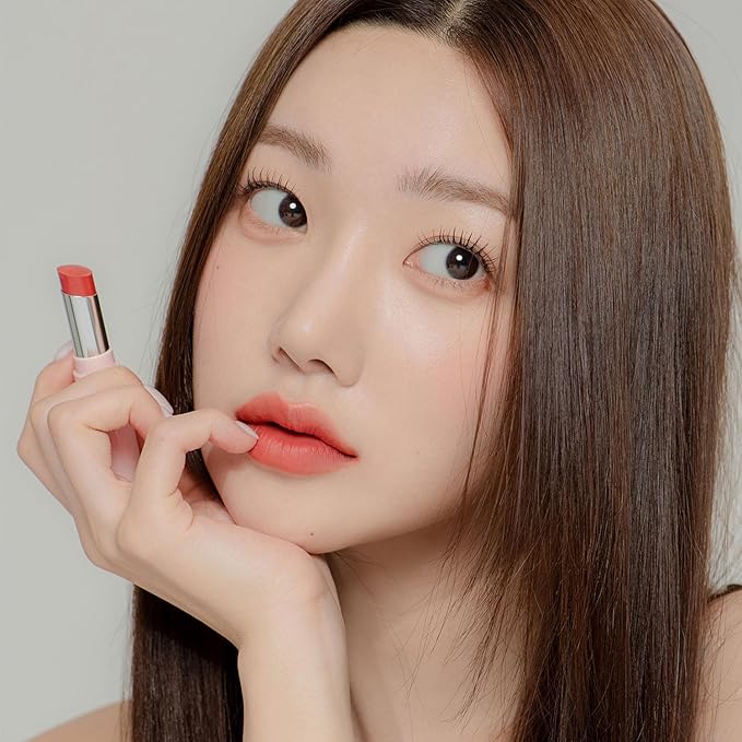 YNM Cream Matte Lipstick, Pigmented Long Lasting Velvet Finish, Creamy Soft Texture, Full Coverage, Lightweight, Moisturizing, Hydrating Lipstick for Women, DEAR PEACH, 0.19 Fl Oz