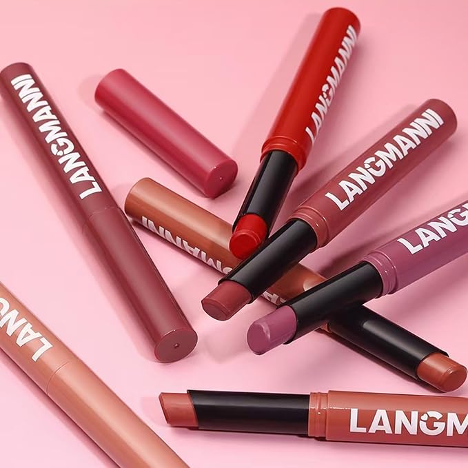 Matte Lipstick For Women Girls 24Hr Wear Waterproof Long Lasting Hypoallergenic Lipsticks - Lightweight Non-Drying, Fade-Resistant Formula 12 Trendy Colors for Daily Use Vegan & Cruelty-Free 01