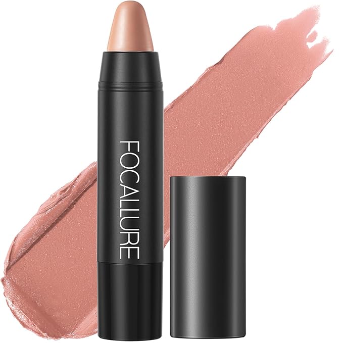 FOCALLURE Ultra Chic Lipstick,Rich Vitamin E Lip Crayon,Lightweight Color without Drying or Fading,Long Lasting Waterproof Lips Makeup,NUDE DESERT