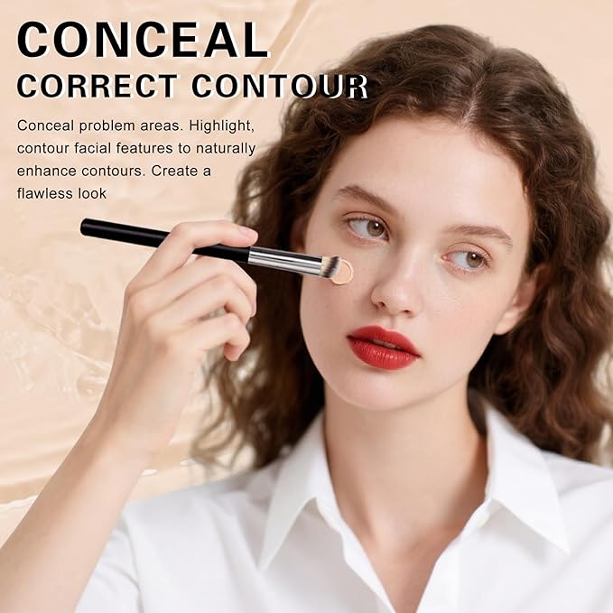 Under Eye Concealer Full Coverage,Under Eye Corrector for Dark Circles,Pot Concealer for Older Women,Teenagers,Middle-aged,Corrector de Ojeras,Waterproof Under Eye Brightener (07 AMBER)