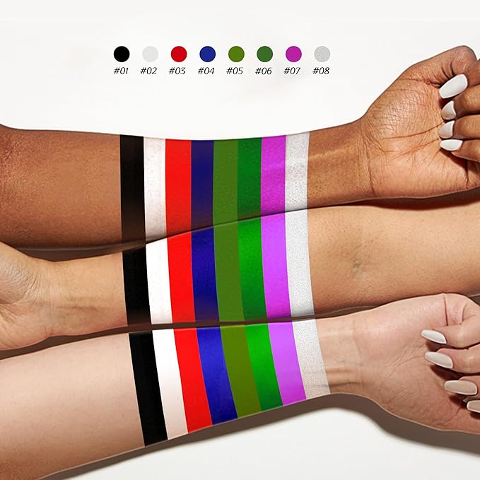 Green Lip Stick, Eye Black Lipsticks for For Ghost Skeleton Halloween Costume Cosplay (Green)