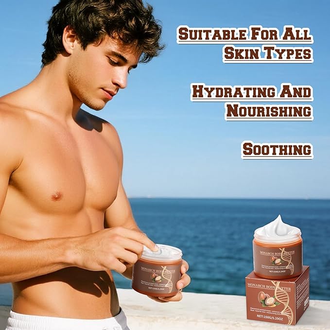 Body Butter for Men,Cologned Body Butter,Infused with Organic Shea & Mango Butters,Warm and Sensual Scent,for Men-Gift for Father,Husband, Boyfriend (3.52 Fl Oz)