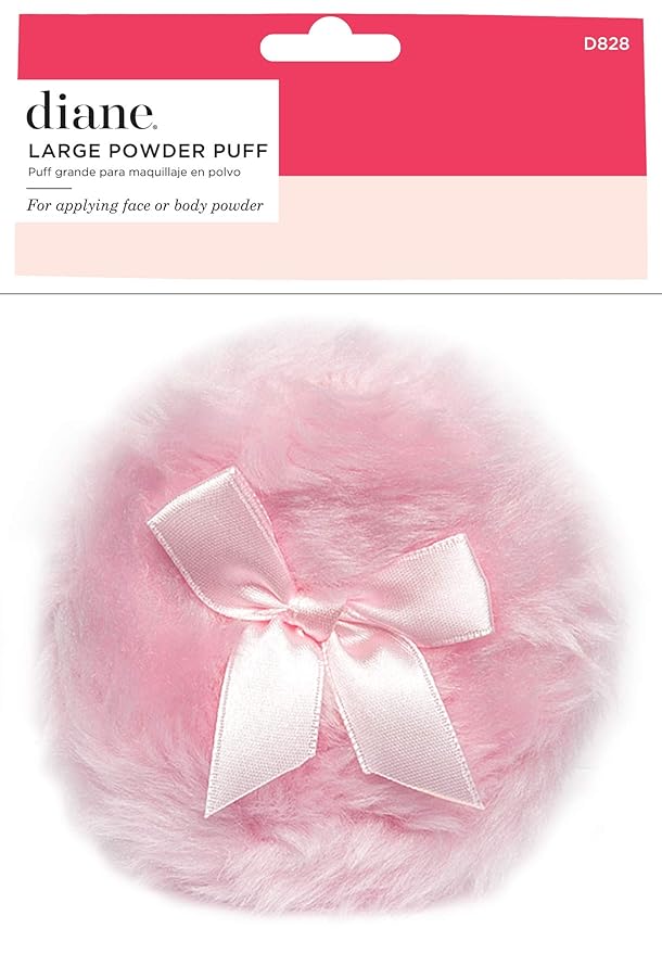 Diane Pink Powder Puff for Makeup Application, Soft, Skin-Friendly Puffs for Pressed Powders, Setting Powders, Body Powders, and Compacts