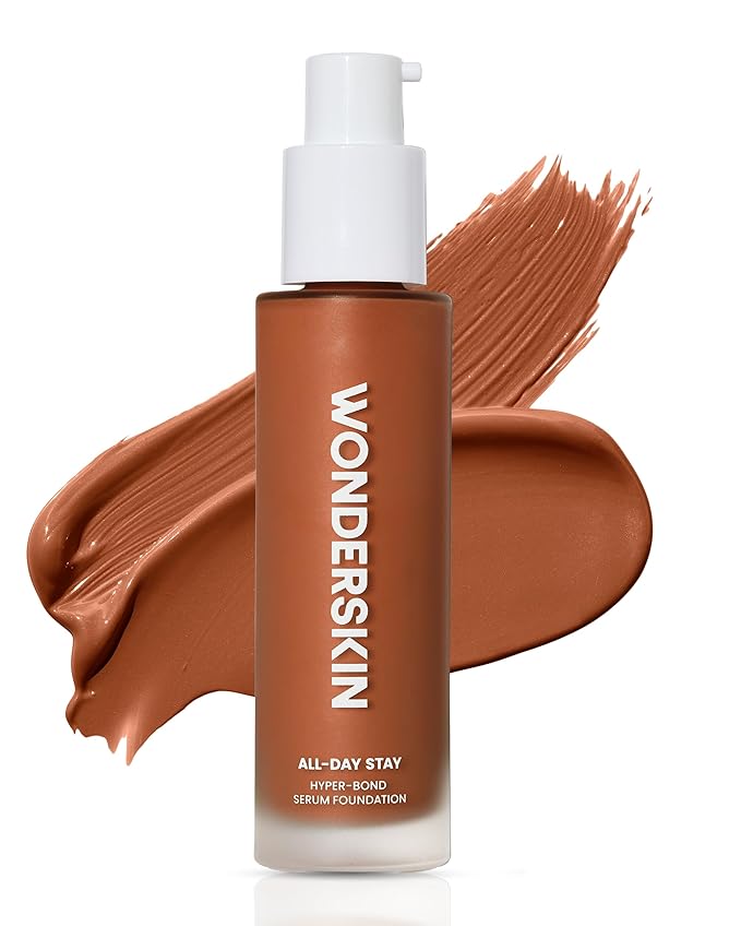 Wonderskin Hyper-Bond Serum Foundation – Waterproof, Transfer-Proof, 24HR Longwear Face Makeup with Niacinamide & Hyaluronic Acid – Lightweight, Natural Finish, Vegan & Cruelty-Free (Soul)