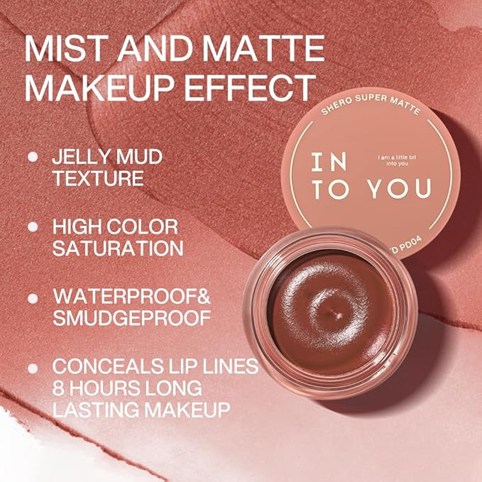 INTO YOU Matte Liquid Lipstick for Women, Canned Long Lasting Nude Lipstick Waterproof with Lip Brush, No Transfer, High Pigmented with Lightweight Lip Mud Texture(PD04)