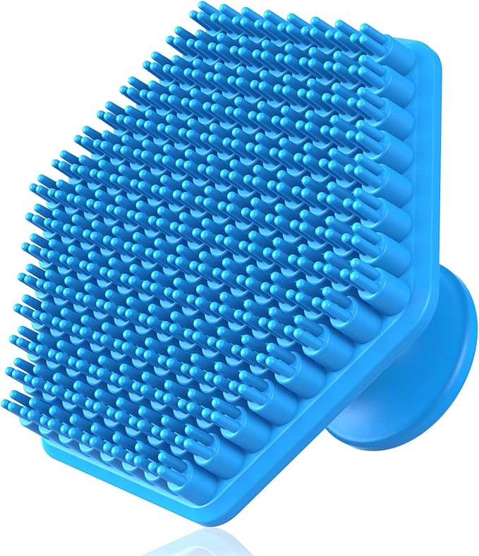 VWMYQ Silicone Face Scrubber for Men, Gentle Exfoliator Pad & Massager, Facial Cleansing Brush Silicone Face Wash Brush Removes Dead & Dry Skin (Blue)