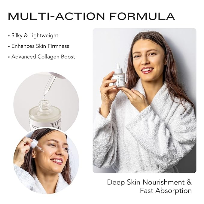 Advanced Collagen Serum Korean for Skin Booster | Dermatologist Tested with Hyaluronic Acid, Niacinamide & Ginseng |Korean Serum for Face Anti Aging Elasticity & Radiance for All Skin | 50ml