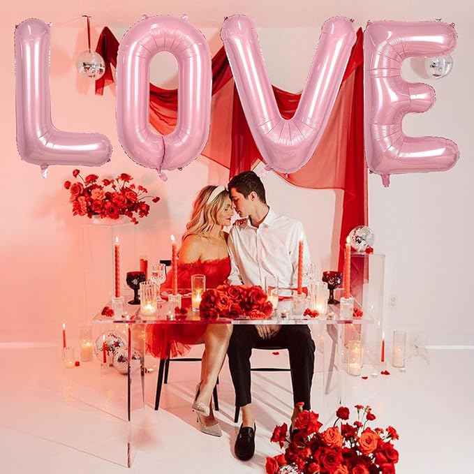 40 Inch Pearl Pink Large Letter Balloons A - Z, Self Inflating Pastel Pink Foil letter E Balloon for Girls, Big Light Pink Alphabet E Balloon for Women Birthday Party Anniversary Supplies Decorations