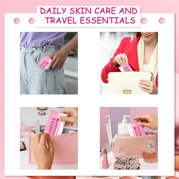 150 Count Makeup Remover Wipes Mini Makeup Wipes Travel Face makeup wipes Individually Wrap For Mascara Lipstick Oil Dirt Face Skin Hypoallergenic Alcohol-Free