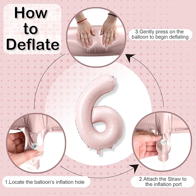 40 Inch 16 Balloon Number, Large Pastel Blush Baby Pink Foil Number 16 Balloons Birthday Party Decor, Light Dusty Pink Helium Self Inflating Balloon for Girl Women 16th Birthday Anniversary Decoration