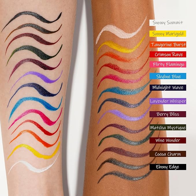 Liquid Eyeliner, Wine Red Eyeliner, Long Lasting & Fast Drying Colored Eye Liner, Felt Tip Applicator for Precise Line Application,Washable, Easy to Use (Wine Wonder)