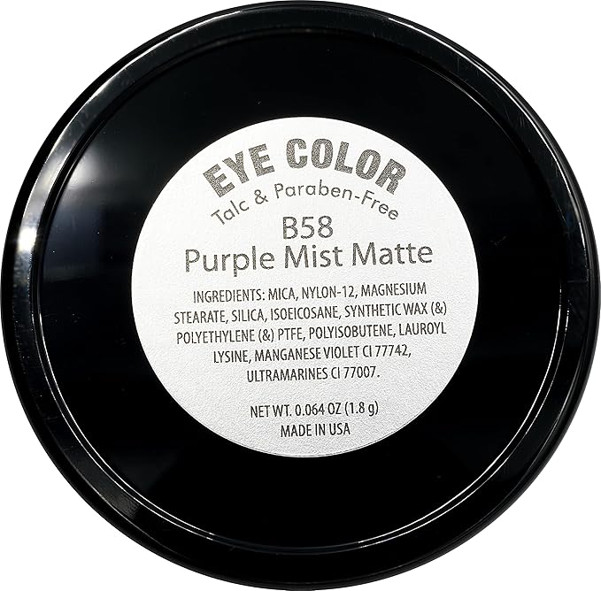Purple Mist Matte Soft Lilac Mauve Pressed Powder Single Vegan Eyeshadow; Talc, Paraben & Cruelty Free