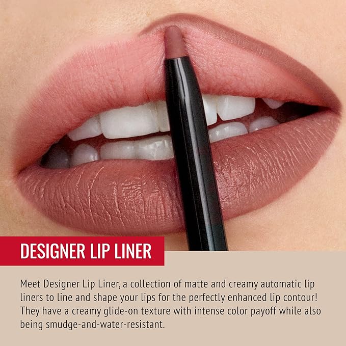 Runway Rogue ‘Soft Light’ Dark-Pink Pearl Glam Shimmer Long Wear Liquid Lipstick Bundle with ‘Trendsetter’ Soft-Mocha Designer Liner Lip Liner