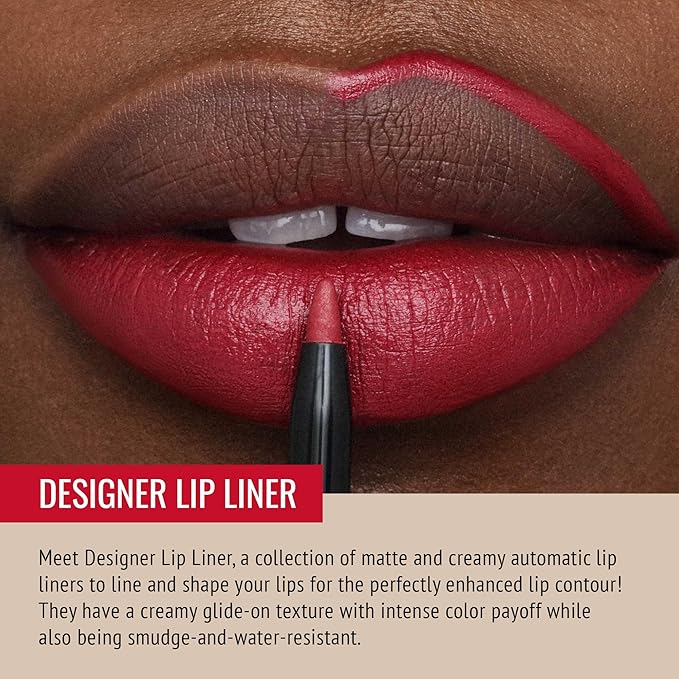 Runway Rogue ‘Celeb’ Matte Berry Red 90s Vibe Lipstick Bundle with ‘In the Press’ Crimson Dark Red Designer Liner Lip Liner Pencil and Sharpener
