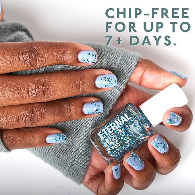 Eternal Glitter Nail Polish Set for Women (UNDER THE SEA) - Ocean Blue Nail Polish Set for Girls | Quick Dry & Long Lasting Nail Polish Kit for Home DIY Mani Pedi | Made in USA,13.5mL (Set of 5)