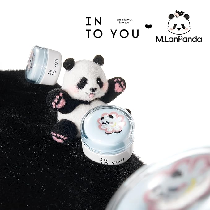 INTO YOU x M.Lan Panda Matte Liquid Lipstick for Women, Canned Long Lasting Pink Lipstick Waterproof with Lip Brush, No Transfer, High Pigmented with Lightweight Lip Mud Texture, MLP02