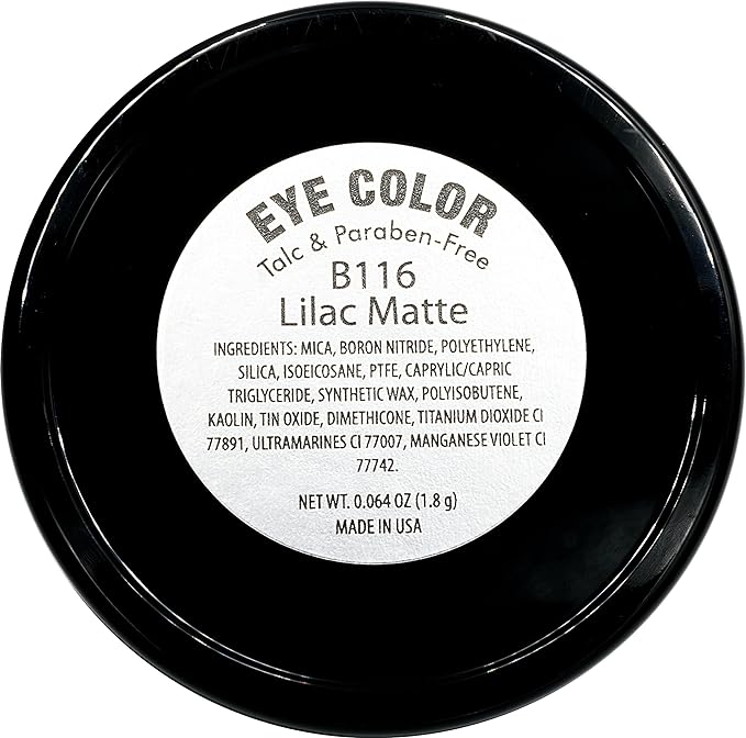 Lilac Matte Soft Light Pink Pastel Purple Lavender Pressed Powder Single Vegan Eyeshadow; Talc, Paraben & Cruelty Free