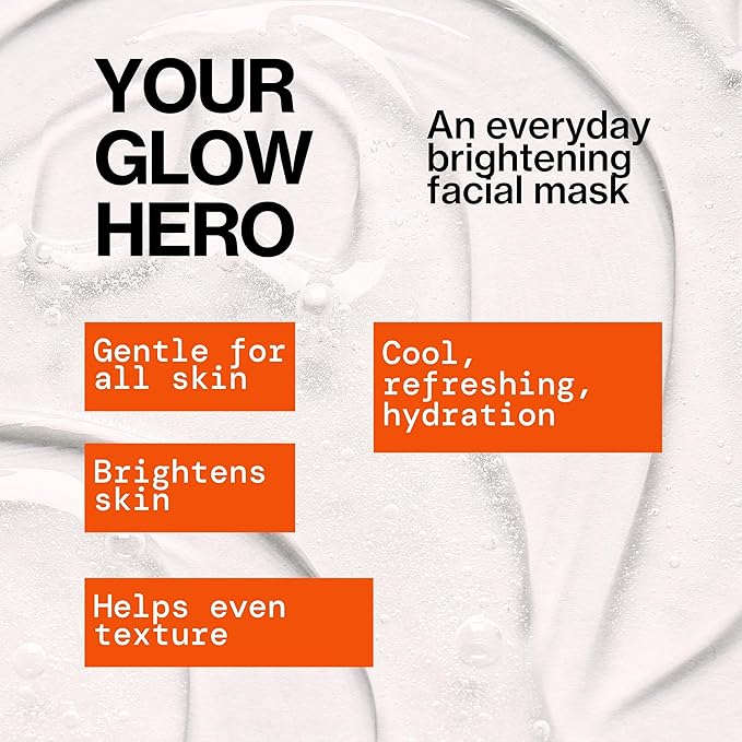 Pacifica Glow Baby Brightening Vitamin C Face Mask 4-Pack – Hydrating Serum-Soaked Sheet Mask for Glowing Skin, Fights Dullness & Dark Spots, Infused with Aloe & Kelp, 100% Vegan & Cruelty-Free