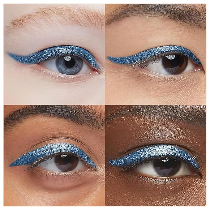 EPILYNX Waterproof Eyeliner - Smudge-Proof Liquid Eyeliner Pen with Precision Tip for Smooth, Long-Lasting Application - Vegan, Hypoallergenic & Gluten-Free Eye Liner - 2mL Shimmer Royal Blue